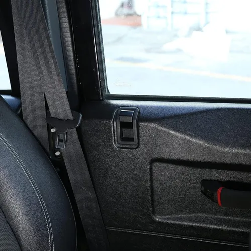 Miniatura 6 de Para Land Rover Defender 90 110 130 2004-2018 Aluminio Puerta Interior de Coche Manija Decoración Cubierta Accesorios Auto (2 unidades, Negro)