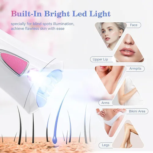 Miniatura 3 de Mini Epilator, Facial Hair Remover for Women, Full Body Smooth Glide Epilator, Portable Electric Lady Shaver for Face, Armpits, Arms, Bikini, and