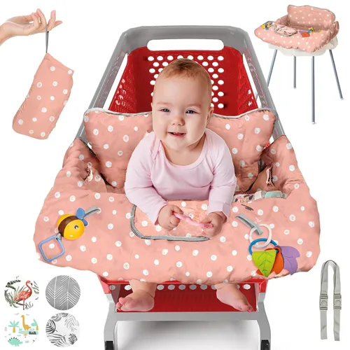 Miniatura 14 de PILLANI Funda para carrito de compras para bebé, funda para silla alta para asiento de restaurante - Funda para carrito de supermercado para bebé