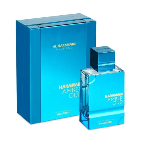 Al Haramain Amber Oud - Aqua Dubai - Colonia para Hombre y Mujer - Fragancias de Bergamota, Ámbar, Almizcle - Perfume de Larga Duración para Hombre