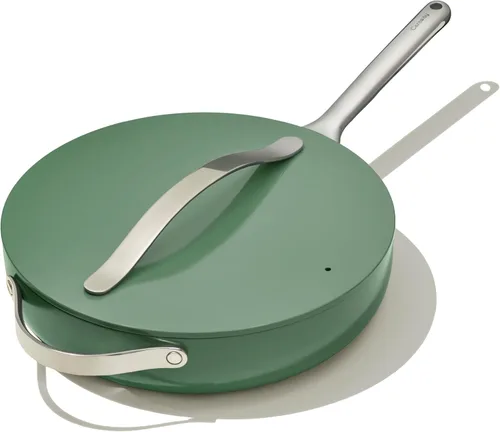 Miniatura 18 de Caraway Sartén Salteadora Antiadherente de Cerámica con Tapa (4.5 cuartos, 11.8 pulgadas) - No Tóxico, Sin PTFE ni PFOA - Apto para Horno y Caléndula