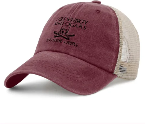 Miniatura 104 de Philysonic Funny Hat I Like Whisky and Cigars and Maybe 3 People Sombreros para Hombres Gorras de Béisbol Gorras Ajustables