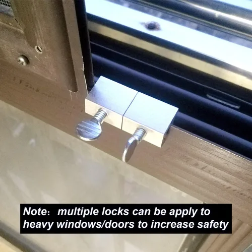 Miniatura 5 de 15 juegos de cerraduras de ventana correderas de aluminio a granel de metal de seguridad cerraduras ajustables con llaves para seguridad
