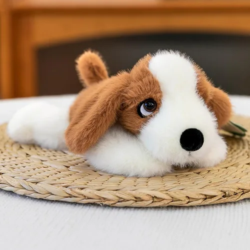 Miniatura 2 de PEACH CAT Basset Hound Perro de Peluche Animal de Peluche Lindo Peluches de Cachorros Pequeños Juguetes de Peluche Regalos para Niños