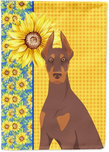 Miniatura 117 de Caroline's Treasures WDK5331CHF - Bandera de verano con diseño de girasoles rojos y blancos, manga grande, para porche, para colgar en la pared