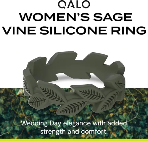 Miniatura 2 de QALO Anillo de silicona para mujer, anillos de boda transpirables y duraderos, anillos de compromiso de ajuste cómodo