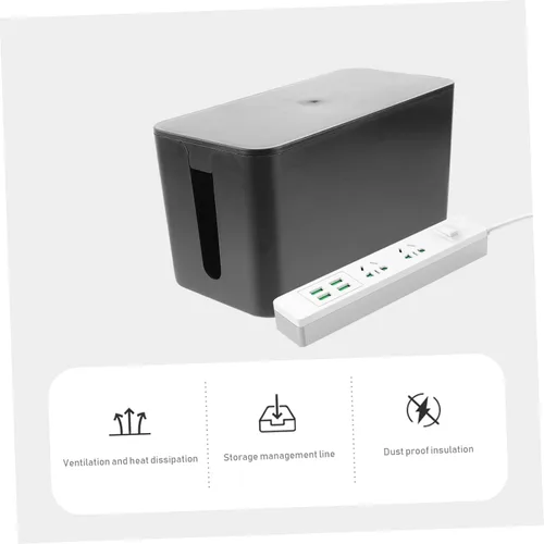 Miniatura 6 de Caja Gestión de cables Organizador de regleta de alimentación de alambre Contenedor de enchufe de gestión