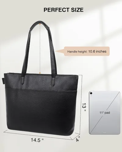 Miniatura 3 de Marvolia Bolso grande Bolsos de mano para mujer, de piel sintética, bolso de mano de trabajo con cremallera