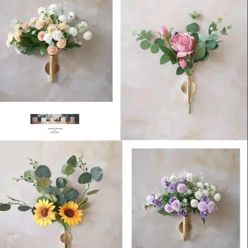 Miniatura 6 de Moderno soporte para flores secas, tubo de flores montado en la pared para exhibir en puerta, pared, porche