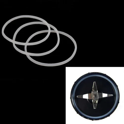 Miniatura 4 de GLOGLOW Sellado de goma blanca O Blender Junta de repuesto para Magic Flat Cross Blade (3PCS) Piezas de repuesto de batidora de mano