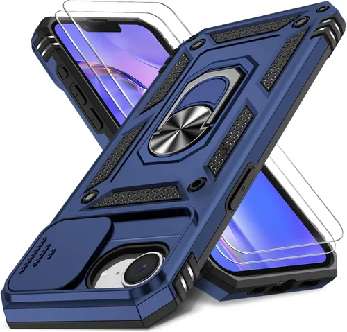 Miniatura 68 de Funda HakkTaoo para iPhone 13/iPhone 14 de 6.1 Pulgadas con Funda Deslizante para Cámara + Protector de Pantalla (2 Paquetes), Funda Protectora a