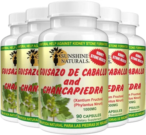 Miniatura 12 de Sunshine Naturals Chanca Piedra con Guisazo de Caballo, Hierba Tradicional Rompe Piedras, Suplemento de Apoyo para el Riñón y el Tracto Urinario