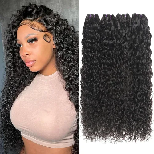 Miniatura 17 de Beauty Queen 16A Paquetes de Cabello Crudo Ondas de Agua 14 16 18 Pulgadas 3 Paquetes 100% Cabello Virgen Brasileño Sin Procesar Paquetes Tejidos