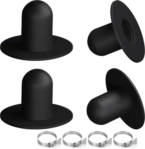 Tapones de piscina para piscina sobre el suelo, paquete de 4 con abrazaderas, para piscinas Bestway e Intex de reemplazo de tapón de orificio de