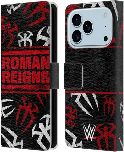 Miniatura 53 de Head Case Designs Officially Licensed WWE Distressed Logo Roman Reigns Leather Wallet Case Compatible with Apple iPhone 11