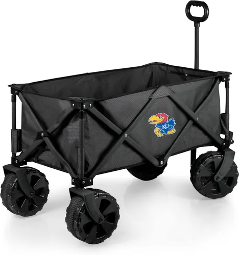 Miniatura 11 de PICNIC TIME NCAA Adventure Wagon Elite - Carro de playa plegable todo terreno con ruedas grandes, tapa superior de mesa y forro suave para enfriar
