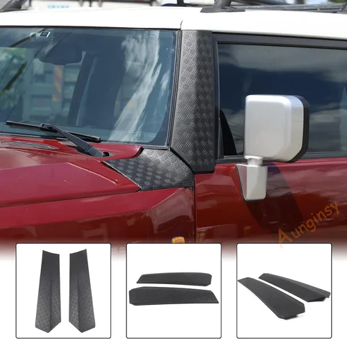 Miniatura 6 de Cubierta exterior para carenado de automóvil, protección de esquina lateral, compatible con Toyot@a FJ Cruiser 2007-2021, parte delantera del pilar