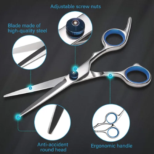 Miniatura 3 de Kit de tijeras de corte de pelo, juego profesional de 11 piezas – corte de pelo, tijeras de adelgazamiento, cepillo para plumero de cuello, peine