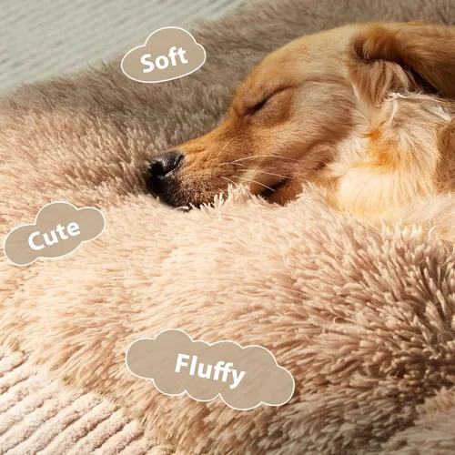 Miniatura 2 de BFPETHOME Camas para Perros Grandes, Cama de Felpa para Jaula de Perro Mullida y Acogedora Almohadilla para Perrera para Dormir y Aliviar