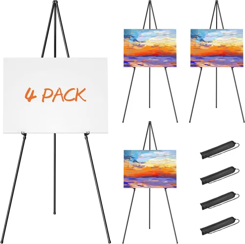 Aredy - Soporte de caballete para exhibición, caballete portátil de pintura de 63 pulgadas, caballetes de metal ligero para pintar lienzo, letrero