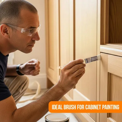 Miniatura 6 de Vermeer Pinceles de pintura – Paquete de 6 – Brochas de banda angular de 1 pulgada para todo el látex y pinturas al óleo y manchas – Mejoras