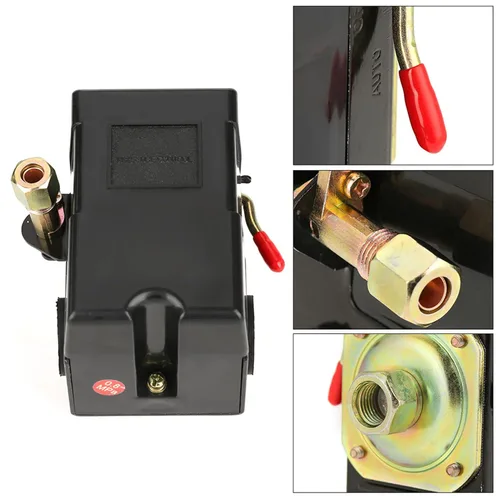 Miniatura 4 de Interruptor del compresor de aire, interruptor de válvula regular universal de control de presión 95-125 PSI 1pc