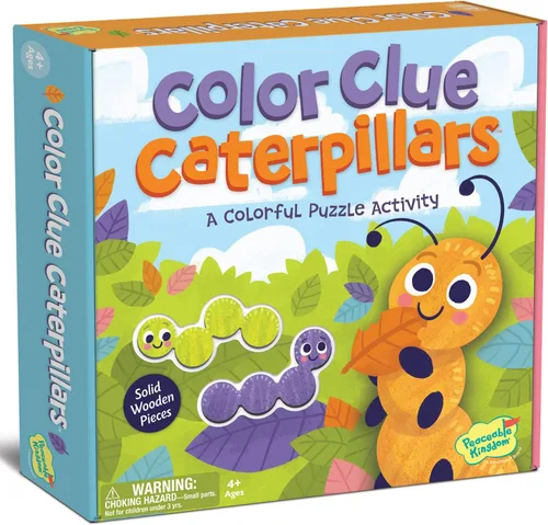 Miniatura 8 de Peaceable Kingdom Color Clue Caterpillars - Rompecabezas magnéticos para niños a partir de 4 años