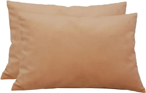 Miniatura 105 de TangDepot - Funda de almohada lisa de terciopelo, funda de cojín supersuave de lujo, muchas opciones de colores y tamaños