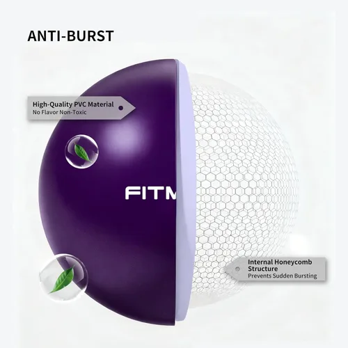 Miniatura 2 de FITMIND_Pelota de Pilates de 10 Pulgadas Antiestrés y Antideslizante Mini Bola de Yoga para Fitness, Entrenamiento del Núcleo, Terapia Física
