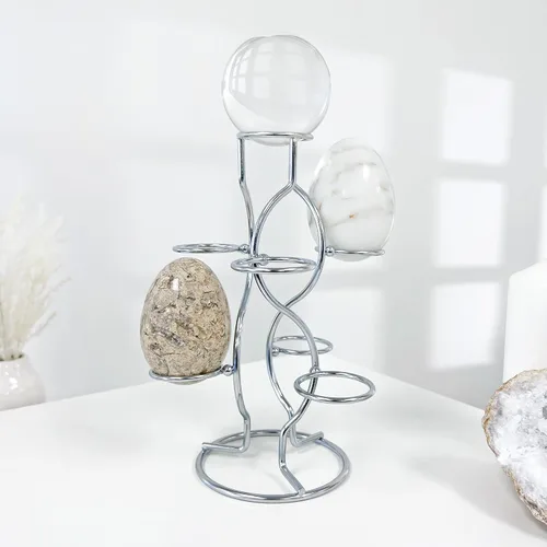 Miniatura 3 de Bard's Soporte para huevos de plata, exhibición de 7 huevos, 1.375" de diámetro