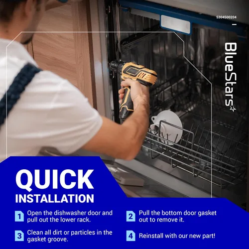 Miniatura 5 de BlueStars 5304500204 Pieza de repuesto para junta de puerta inferior para lavavajillas, compatible con lavavajillas Frigidaire Kenmore Crosley