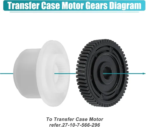 Miniatura 6 de X AUTOHAUX Caja de transferencia Engranajes del actuador del motor para BMW 323i 328i 335d 335i X3 X5 X6 2001-2013 kit de reparación servomotor
