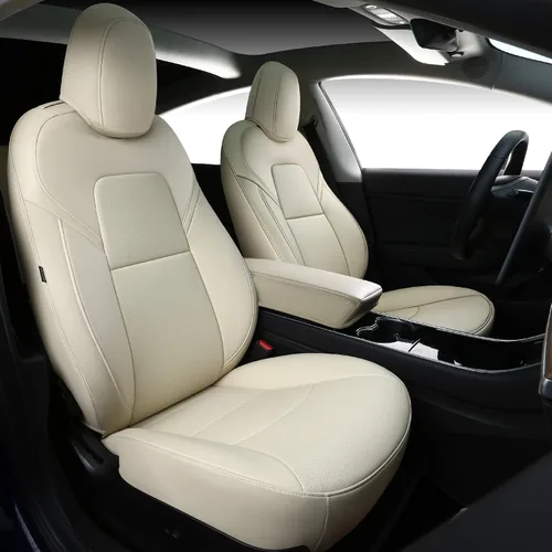 Miniatura 2 de Funda INCH EMPIRE para asiento de coche, ajuste personalizado para Tesla Model 3, protector de cojín de asiento de cuero sintético para 2017 2018
