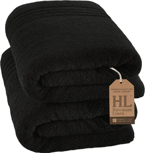 Miniatura 21 de Juego de 6 toallas de baño negras para baño, algodón turco original, suave, absorbente y de primera calidad, 2 toallas de baño, 2 manos y 2 toallas