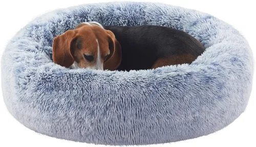 Miniatura 23 de Cama para Perros con Forma de Dona de 45 Pulgadas para Perros Extra Grandes, Cama Redonda Esponjosa Calmante Jumbo para Mascotas con Funda Removible
