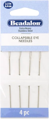Miniatura 10 de Beadalon - Agujas plegables para ojos, paquete variado, finas de 0.012 in / 0.012 pulgadas, medianas, 0.014 in / .014 pulgadas, pesadas 0.51 / .020