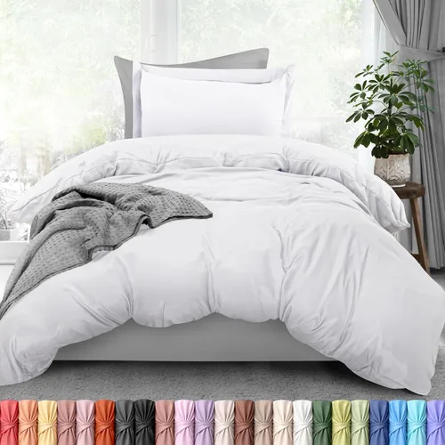 Miniatura 20 de Utopia Bedding Funda de edredón tamaño Queen – 1 funda de edredón con 2 fundas de almohada – Funda de edredón de 3 piezas con cierre de cremallera