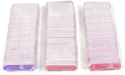 Miniatura 7 de Mini lima de uñas a granel 300 piezas (grano 180/240), limas de uñas desechables de doble cara, tableros de esmeril para el hogar o herramientas