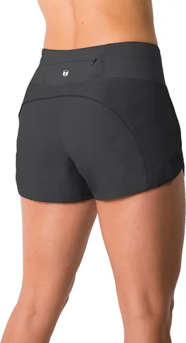 Miniatura 3 de Tough Mode - Pantalones cortos para mujer, ligeros, con forro de malla, 3 pulgadas, bolsillo con cremallera, para hacer ejercicio, correr