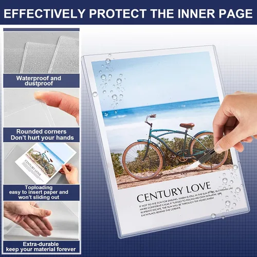 Miniatura 4 de Sintuff 10 protectores rígidos de impresión de 11 x 17 pulgadas, fundas transparentes resistentes para fotos, documentos, pósters, cómics, 10
