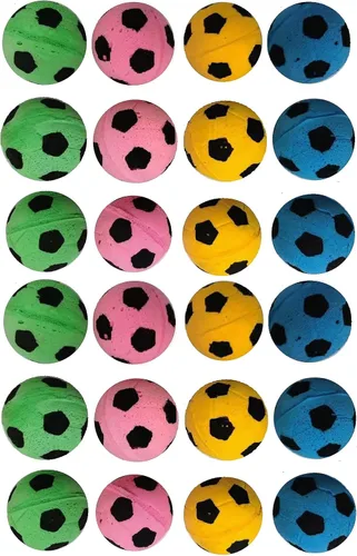 Miniatura 3 de Pelotas de fútbol de espuma, juguetes para gatos (12 piezas)