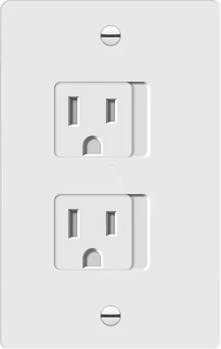 ENERLITES Cubierta de salida a prueba de niños, cierre automático, se adapta tanto a tomas dúplex como decoradoras, diseño de seguridad, enchufe