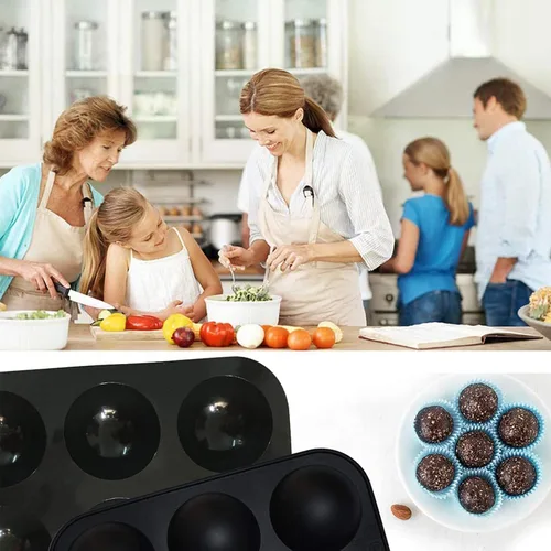 Miniatura 7 de Molde de silicona para bomba de chocolate caliente y bomba de cacao, paquete de 3 moldes para hornear de 6 cavidades para hacer chocolate, cupcake