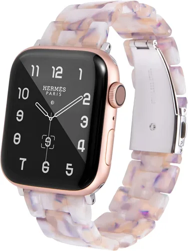 Miniatura 27 de HOPO Compatible With Apple Watch Band Thin Lightweight Resin Strap Bracelet Fashion Wristband Replacement For iWatch Bands Series Ultra 11 10 9 8 7