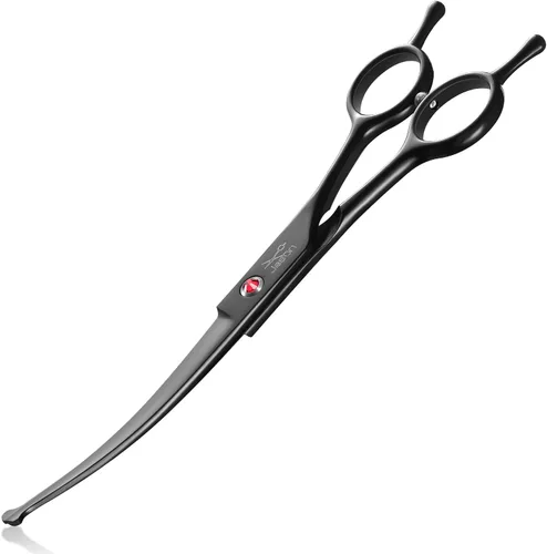Miniatura 7 de JASON Kit profesional de tijeras para perros 6 en 1: rectas, adelgazantes, chunker, tijeras curvadas y peine para cabello largo y corto y gato