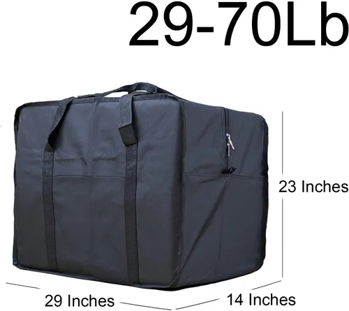 Miniatura 7 de Bolsa de viaje de carga cuadrada de 24 pulgadas Bolsa Maleta de Lona 50 Lb Cap equipaje Tote, Negro