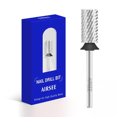 Miniatura 26 de AIRSEE Punta de broca de carburo de tungsteno para uñas acrílicas, cabeza de lima eléctrica Efile para manicura, pulido, arte, remoción de gel, 3/32