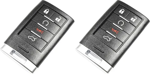 Miniatura 9 de HQRP Carcasa para llavero remoto sin llave con 5 botones compatible con Cadillac SRX 2010 2011 2012 2013 2014; XTS ATS 2013 2014