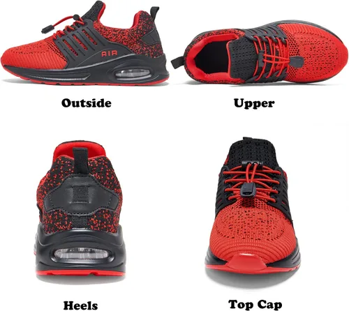 Miniatura 4 de Ugmikdo Zapatos para niños y niñas, tenis para correr, zapatos de aire, transpirables, ligeros, a la moda, para deportes, atletismo, gimnasio