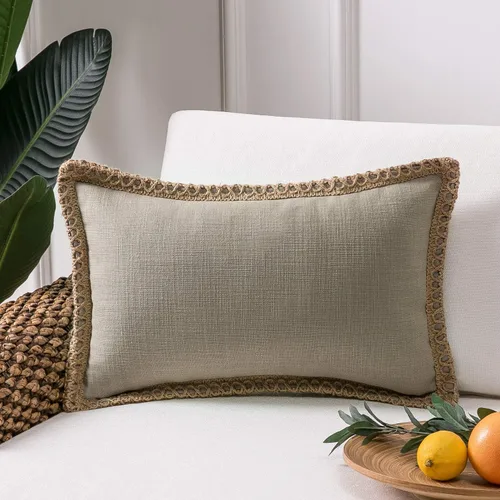 Miniatura 56 de Phantoscope Farmhouse - Fundas de almohada decorativas para exteriores, Poliéster & Mezcla de poliéster, Beige, 18" x 18